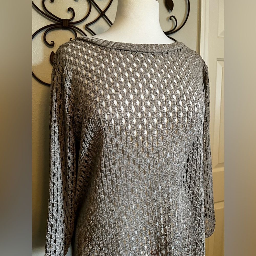 Alexis Open knit sweater size Large - Picture 3 of 7